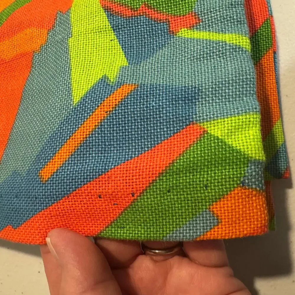 Bright Funky Abstract Geometric Curtain Panels 29x40